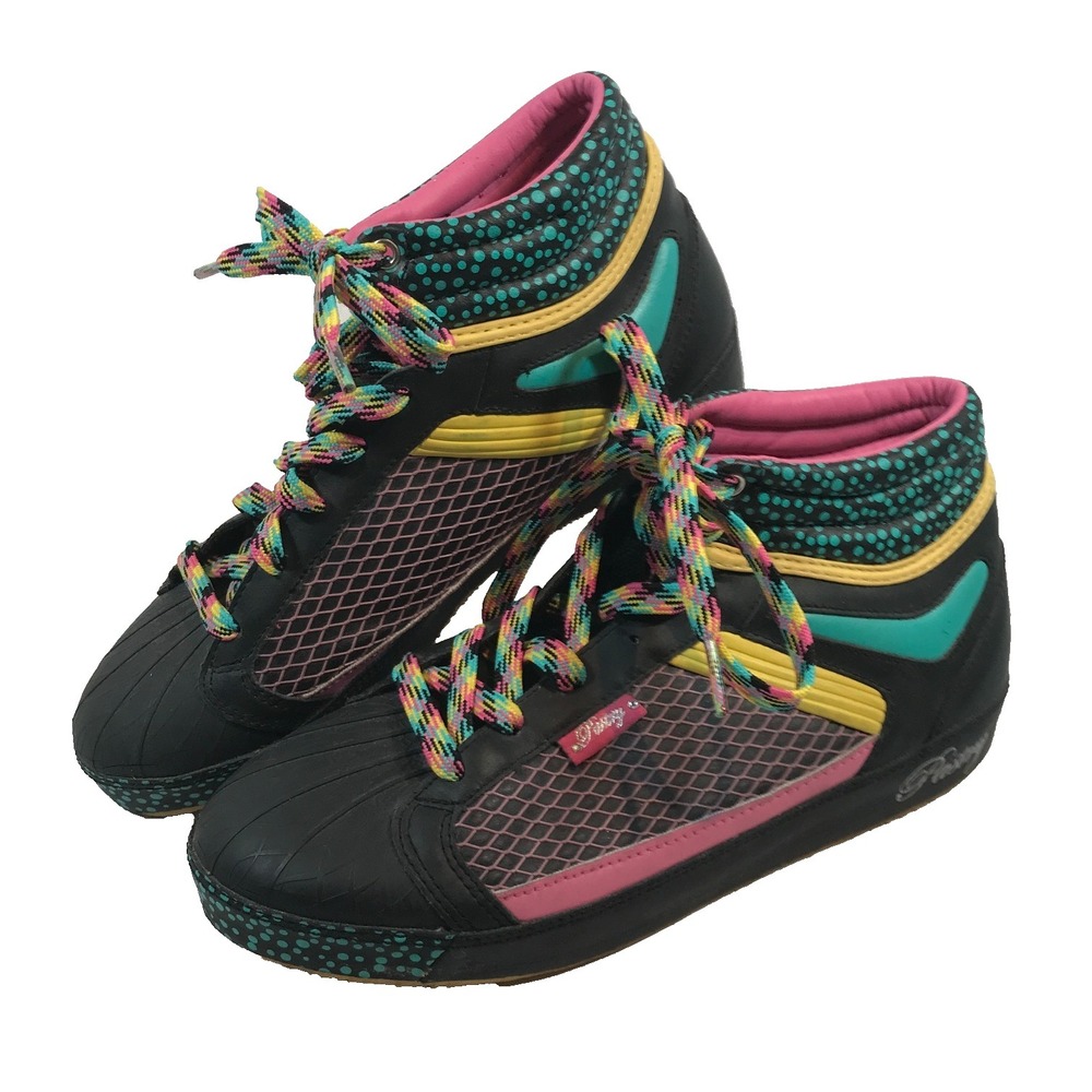 2001 Colorful Pastry Run‎ Fab Boot Shell Toe Sneaker Womens US 10 EU 40.5 UK 8